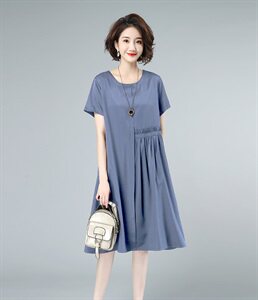 2021夏款新款拼接大码女装连衣裙234款图片