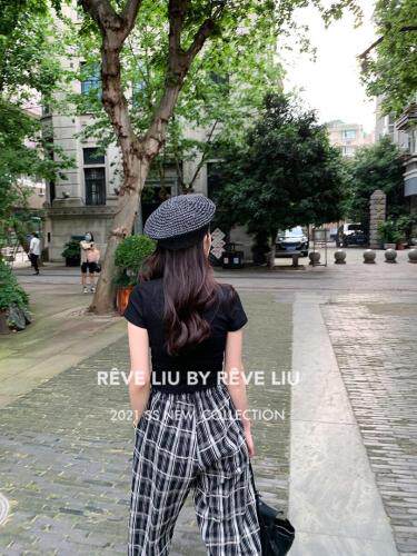 格子裤，女装，REVE LIU
