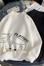 M18129-P45 加绒款-P65半高领毛衣男士大码针织衫男毛线衣男图片