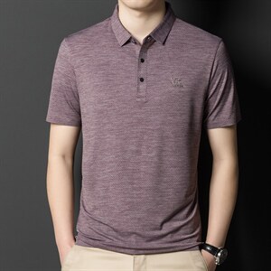 夏季新款男士翻领短袖t恤中年有领男装上衣服休闲POLO衫图片