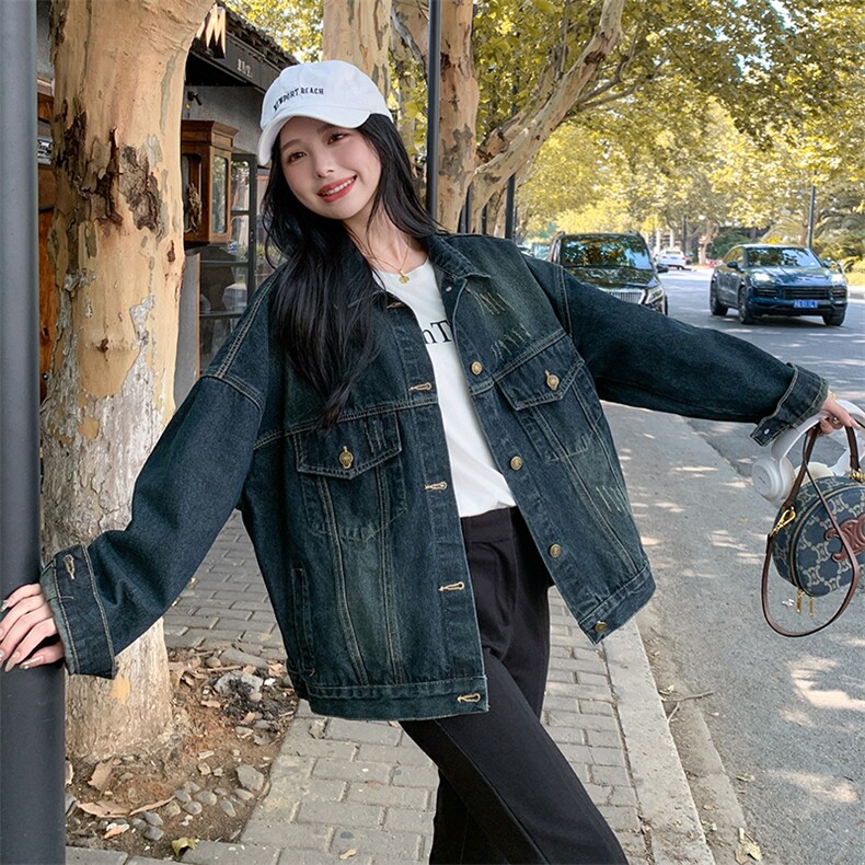 新款现货主推牛仔外套9872-P125-K178,女装短外套,2C129