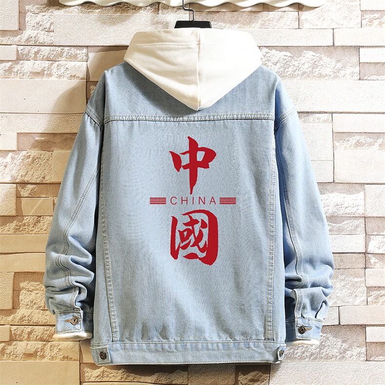 牛仔夹克男大码牛仔外套男茄克 NJ77198-P60加绒款-P75图片