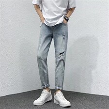 2023年新款男直筒休闲高弹小脚九分牛仔裤N115P45，男装牛仔裤，星座1116-2