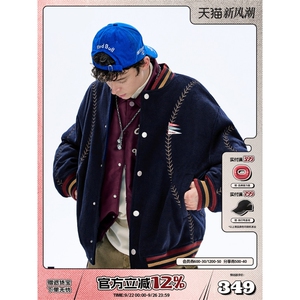 网络图慎用!图片只做展示7天到货 美式运动夹棉棒球棉衣78156P148图片