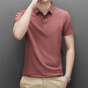polo衫中年商务休闲男装夏季新款男士短袖T恤半袖翻领宽松上衣服图片