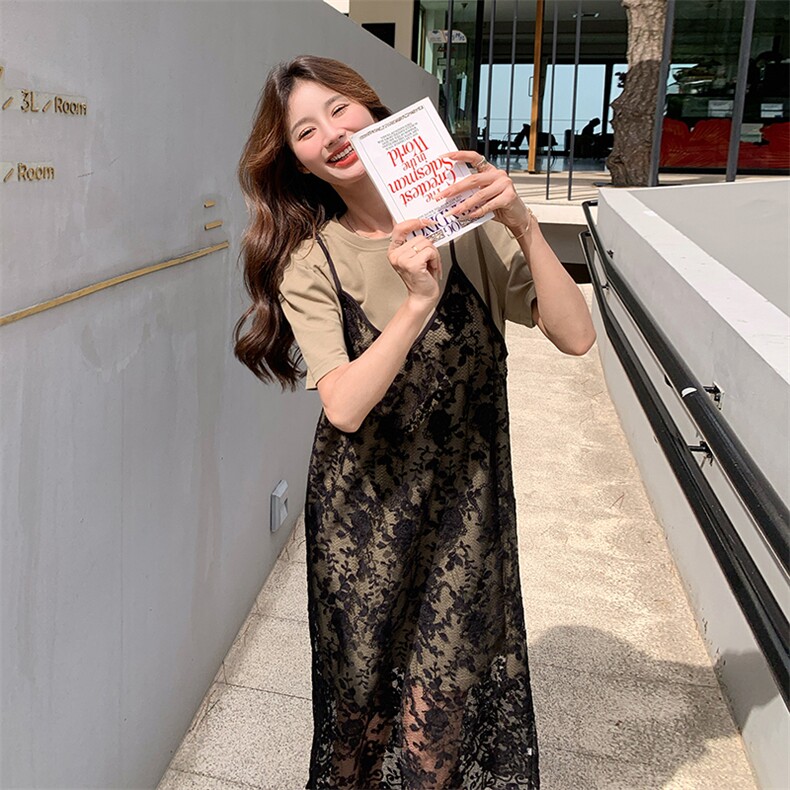 现货休闲蕾丝罩衫两件套2C110-H1152-P125-K188,女装套装/套裙,2C110