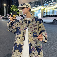 2025秋款小香风外套式潮牌痞帅衬衣CS55-P55-控78，男装衬衫，星座816A（原B366）