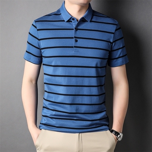 夏季新款男士翻领短袖t恤中年有领男装上衣服休闲POLO衫图片