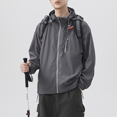 抖音夏季中性风时尚凉感轻薄透气户外防晒衣皮肤衣F7730-P30，男装防晒衣，星座1403A