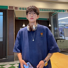 麂皮绒！重磅麂皮绒短袖t恤男JPDX173-特P19控38，男装T恤，电商B367