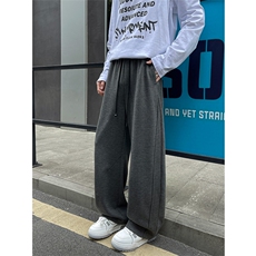 25秋季新款潮牌羚羊绒斜纹宽松休闲弯刀裤男5012特批48，男装休闲裤，电商C305A