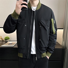 2025春装店主风新款撞色棒球领时尚潮流夹克休闲外套58102-P115，男装夹克，电商A413