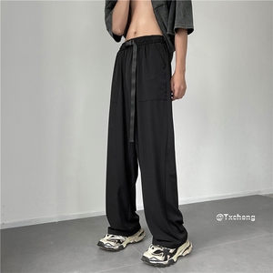 2023夏季新款宽松速干冰丝裤潮流百搭长裤B315-K23368-p40控58图片