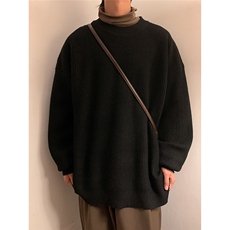 M869-特P50纯色毛衣男ins韩版潮港风日系宽松百搭潮流灰色针织衫，男装针织衫/毛衣，电商D310B