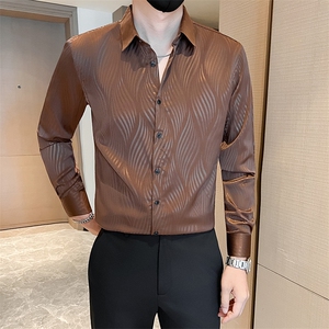 秋冬季男士新款社会小伙店主风长袖衬衫301A-1/CS609/P55图片