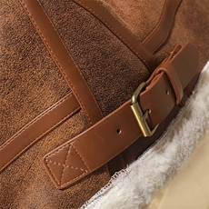 皮毛一体秋冬季羊羔绒棉衣外套加厚机车皮夹克A203-8907P215，男装夹克，电商A203-1