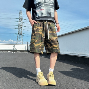夏季设计感牛仔薄款潮牌宽松高街阔腿五分裤N215-P50图片