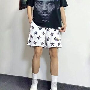 美式运动篮球裤不过膝四分男短裤宽松速干复古透气轻薄训练裤图片