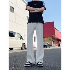 XK462-P38夏季新款西裤前腿内拼片微喇休闲裤，男装休闲裤，电商A178