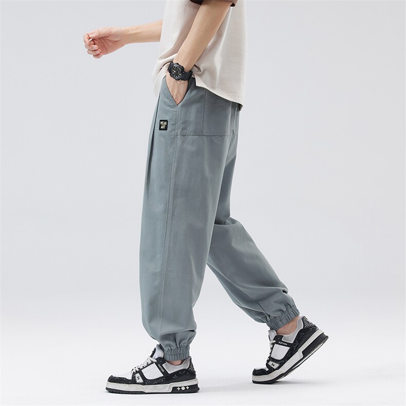 男装春夏款束脚裤ins潮流痞帅百搭斜插口袋阔腿休闲裤DY5027-P69,男装休闲裤,电商A178-1