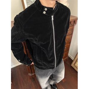 美拉德立领短款夹克男秋季宽松韩版潮流高级感外套cleanfit机车服图片
