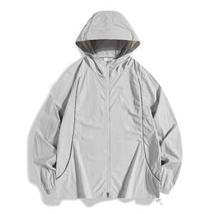 UPF50+有报告 凉感轻薄透气宽松大码潮流防晒服 DQC657-P48，男装防晒衣，电商B306