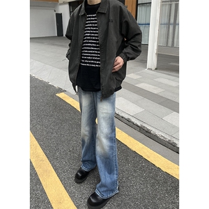 B221美式ins高街暗黑小众个性宽松直筒牛仔裤LK23140-P65控88