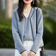 2025百搭时尚简约吊带外套套装，女装羊毛衫，哲奥羊绒