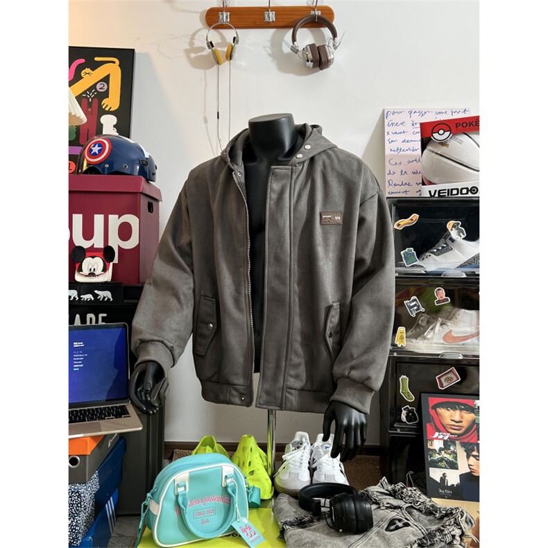 特P75控128控138麂皮绒飞行服外套夹克男聚酯假模JP2417,男装夹克,电商B370