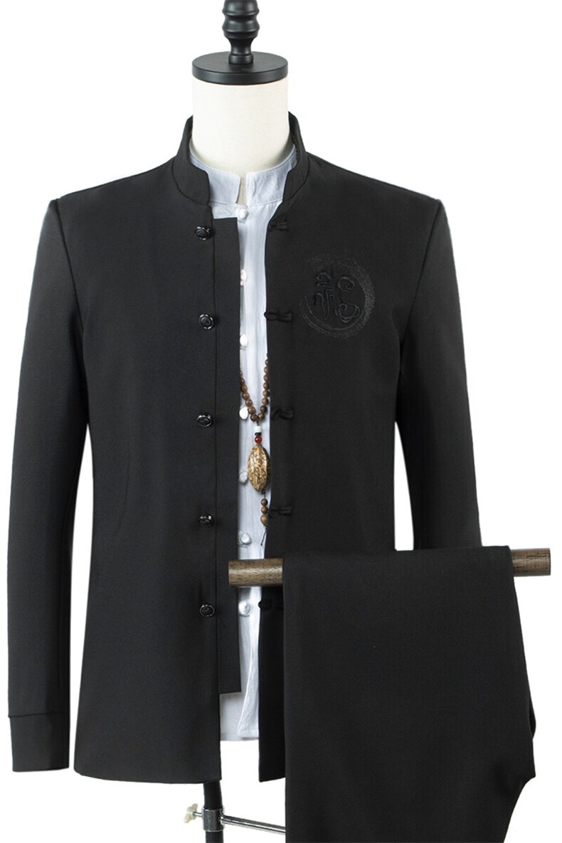2025风春夏棉麻汉服唐装套装SJ1512-306-P80,男装休闲套装,星座1512