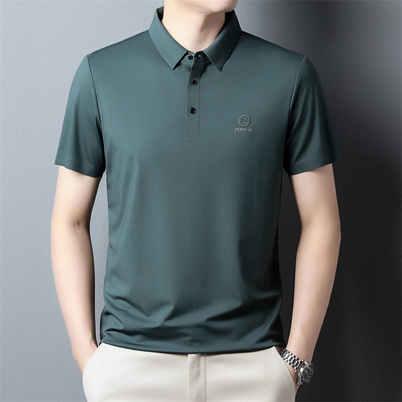 polo衫中年商务休闲男装夏季新款男士短袖T恤半袖翻领宽松上衣服,男装Polo衫,电商B212（原钱塘6029）