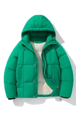 新标90白鸭绒简约休闲连帽外套纯色加厚羽绒服ESY0209-P210，男装羽绒服，电商B306