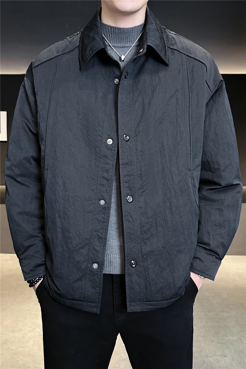 90新标2025休闲简约设计款翻领加厚保暖羽绒服外套8131-P290,男装羽绒服,电商A413