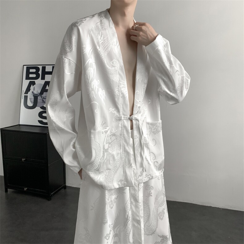 2025秋装新款加厚龙纹夹克开衫外套唐装汉服潮流2512-P50,男装夹克,电商A057