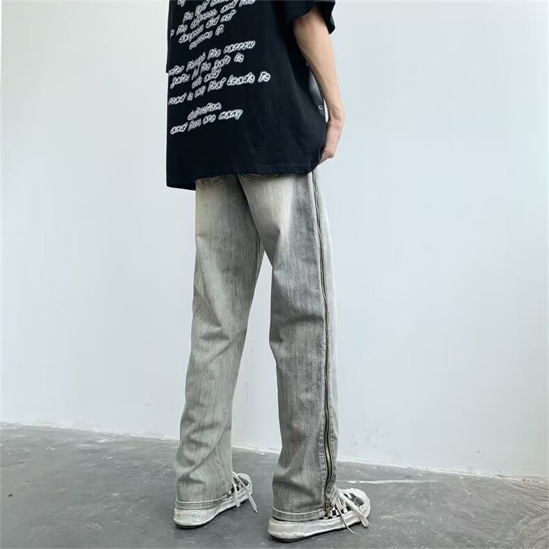 牛仔裤男秋季潮大码休闲裤子高街N8096P55,男装牛仔裤,星座1116-2