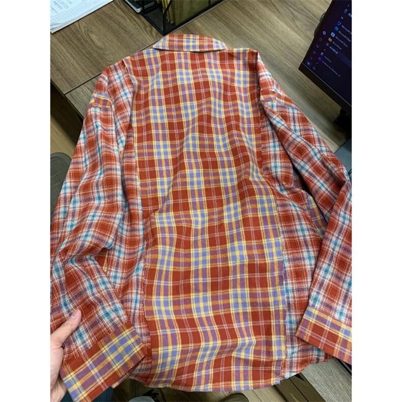 新中式男装小香风格子衬衫男外套立领盘扣风衬衣CS558-P50,男装衬衫,星座1007（原301D）