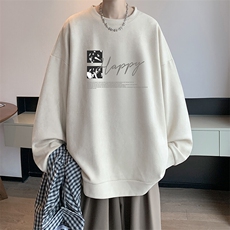 麂皮绒卫衣男大码重磅长袖t恤男JW81431-P35，男装T恤，电商A040