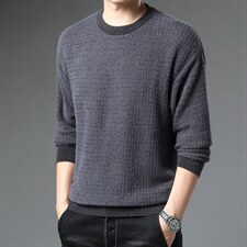 B-N21811冬季新款男士圆领毛衣雪尼尔针织衫打底衫男装保暖P72,男装针织衫/毛衣,电商B360