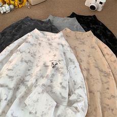 260克重磅扎染德绒半高领打底衫【有货】C403A-DR25496ZR-P25，男装T恤，电商C403A
