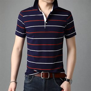 G7283 2021夏季新款T恤衫男POLO衫短袖翻领图片