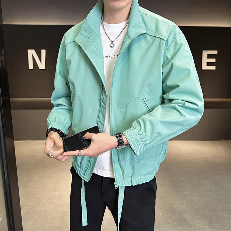 新款冲锋衣外套男士春秋立领宽松大码户外工装夹克男装2528-P58,男装夹克,星座1403B