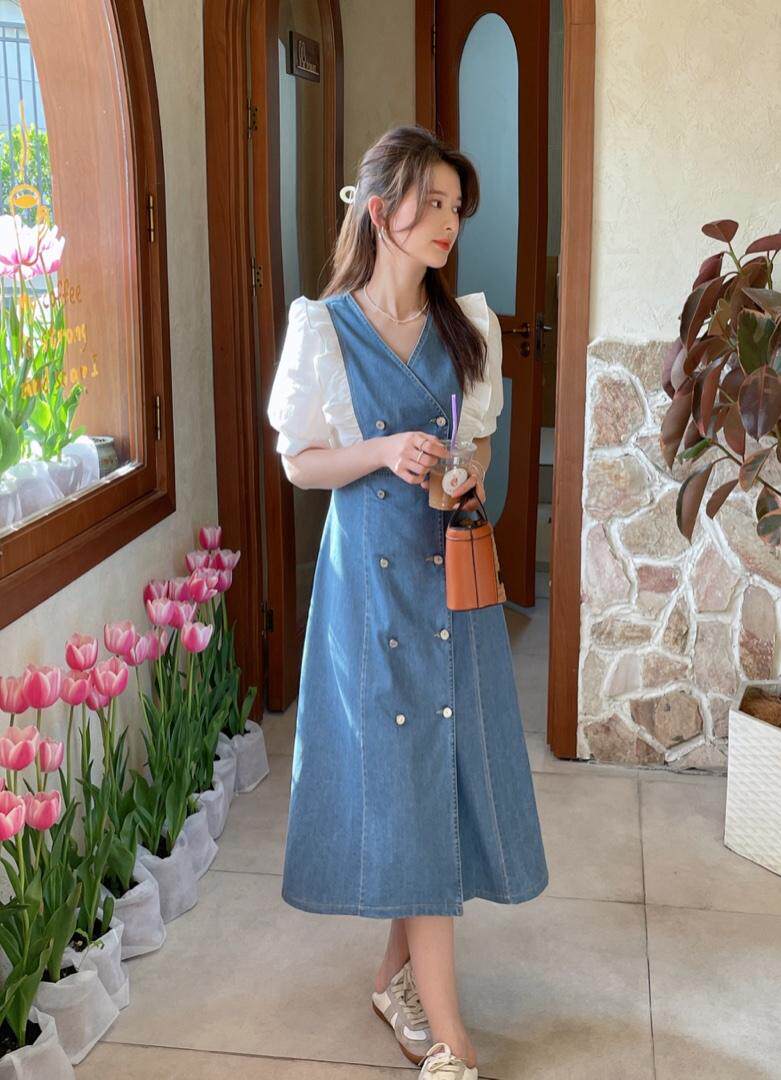 牛仔连衣裙系列，女装连衣裙，Ee·G