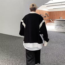 拼接夹克男秋季宽松潮牌ins港风外套潮流痞帅休闲上衣服J3640-P55，男装夹克，星座1008-1