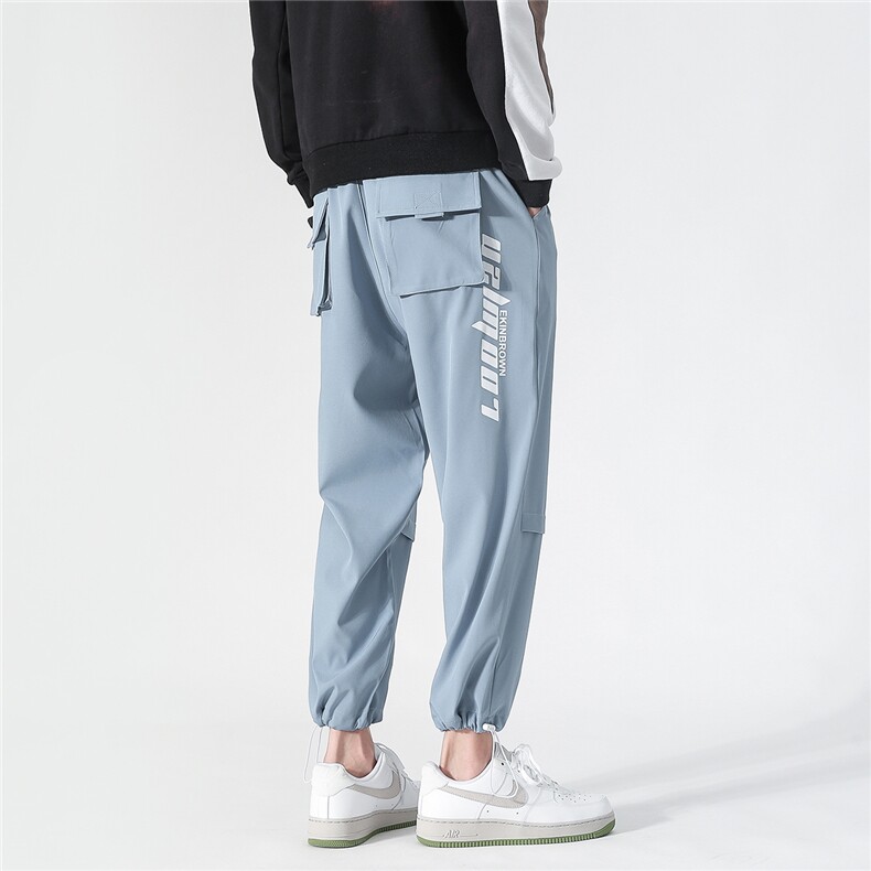 日系宽松运动裤束脚裤大码M-5XL长裤潮裤子休闲裤九分裤7191P40，女装休闲裤，星座227-7