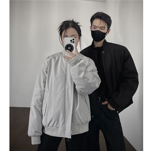冬季clean纯色棒球服领棉服加厚短款棉衣 HZ8815-特P68不议价图片