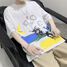 夏季短袖T恤衫男港风潮流t恤A210-A8316-P30，男装T恤，星座210-3