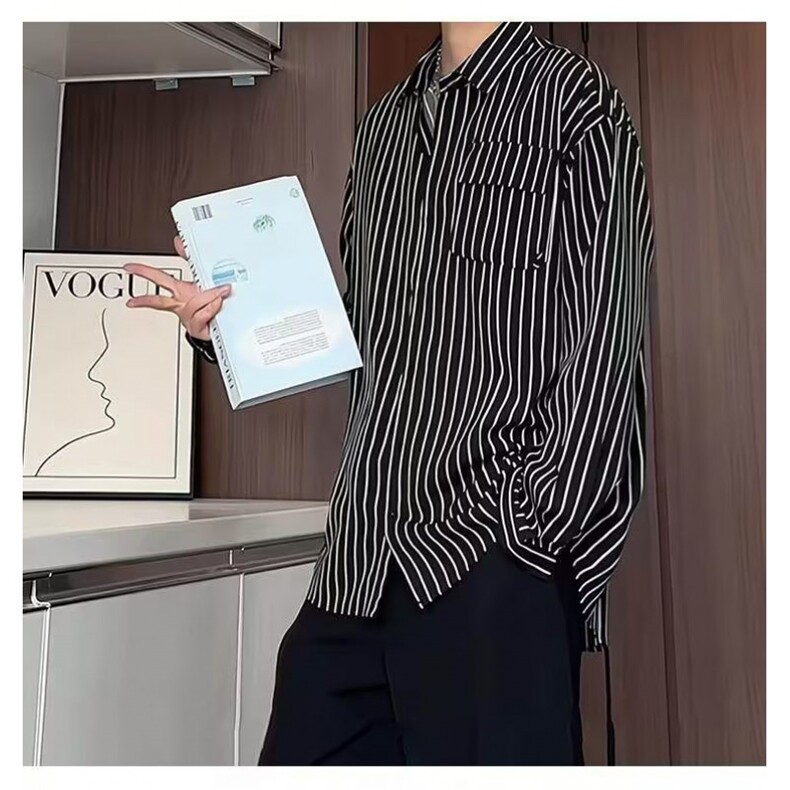 1506/QC0680/P34长袖衬衫日系港风衬衣男生夏季潮流百搭休闲外套,男装衬衫,星座1506