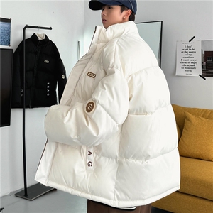 立领皮标港风棉衣棉服小牛津防水拼接棉袄面包服量大有差1609-P75图片