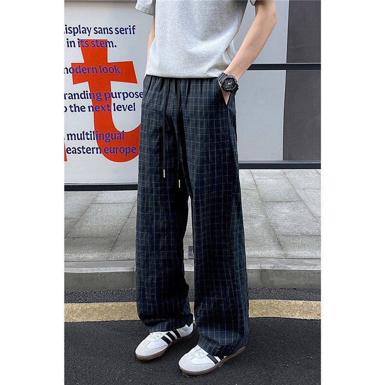 2026春夏衔接新款慵懒风格子休闲裤男K6706-特P33建议零售价78,男装休闲裤,电商A001-1