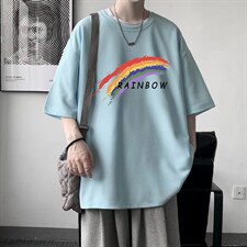 HT73064-P22华夫格t恤男短袖男大码五分袖大皂风，男装T恤，电商A040